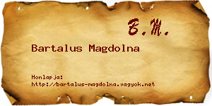 Bartalus Magdolna névjegykártya